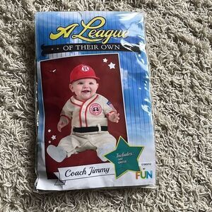 New A League of Their Own Coach Jimmy Baby Costume Infant Baseball Player Costum